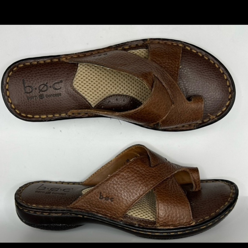 B.O.C Born Concept Womens Toe Ring Wedge Sandals size 7